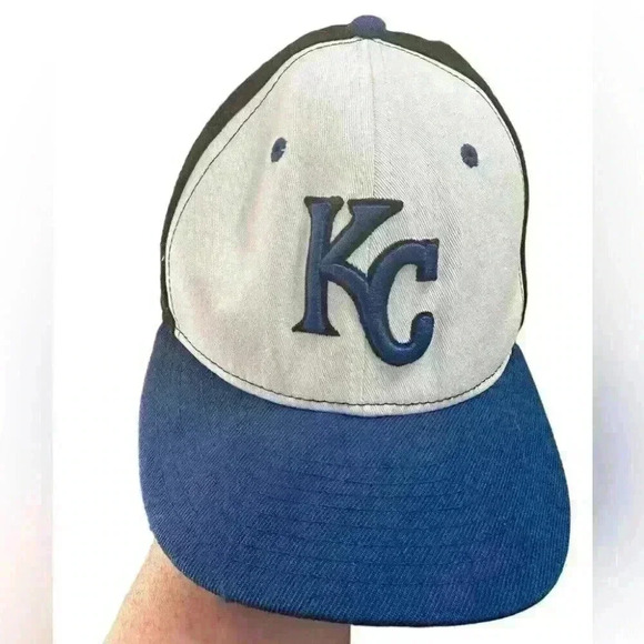 Kansas City Royals New Era Blue White One Size Fits Most 9Fifty Baseball Hat Cap - Picture 9 of 9